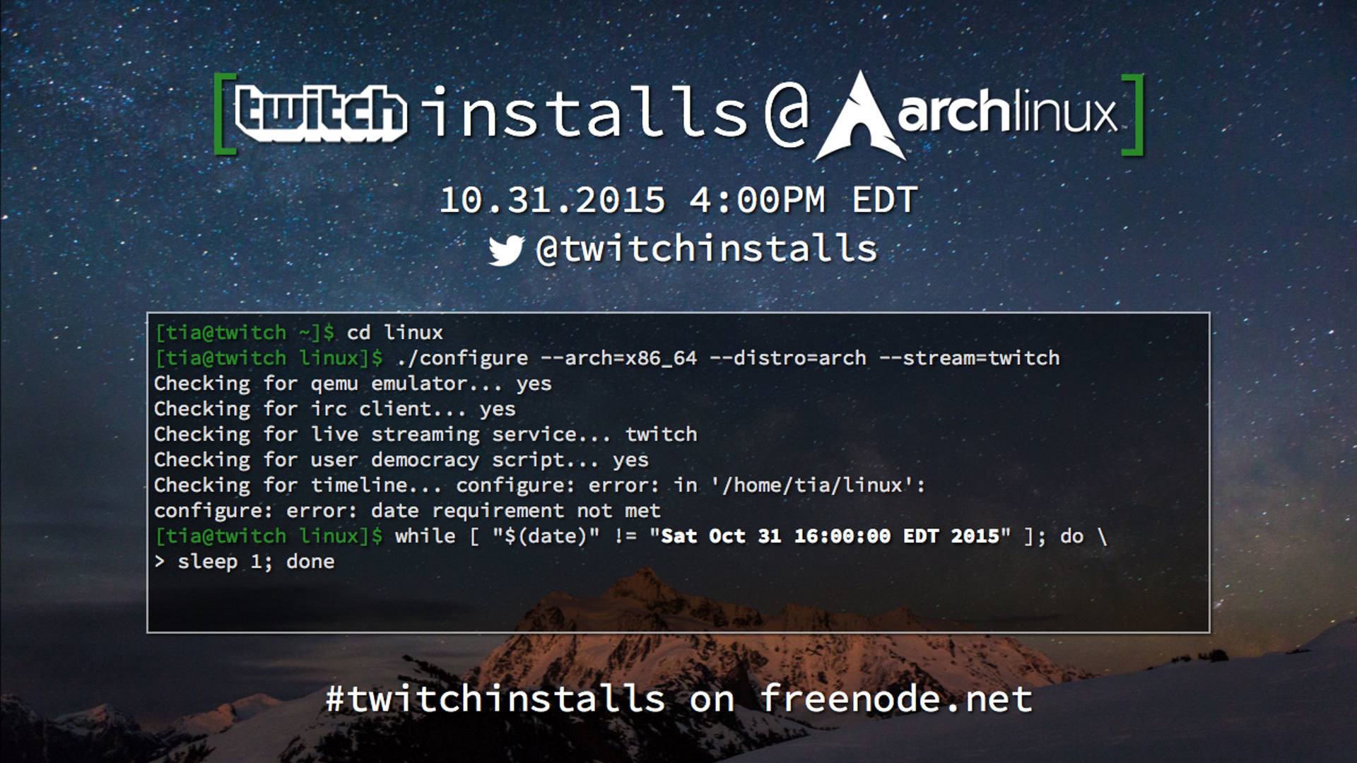 Сегодня Twitch начнёт попытку установить Arch Linux - 1