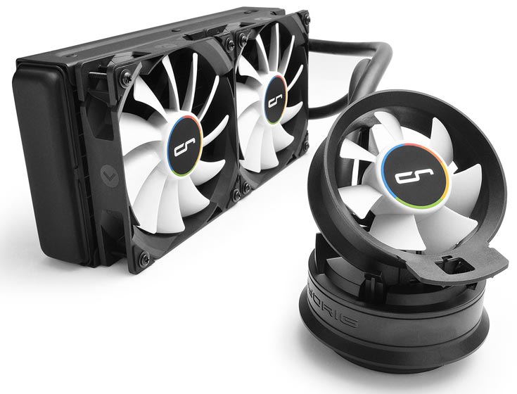 Гибридные охладители Cryorig A40, A40 Ultimate и A80 объединяют жидкостное и воздушное охлаждение