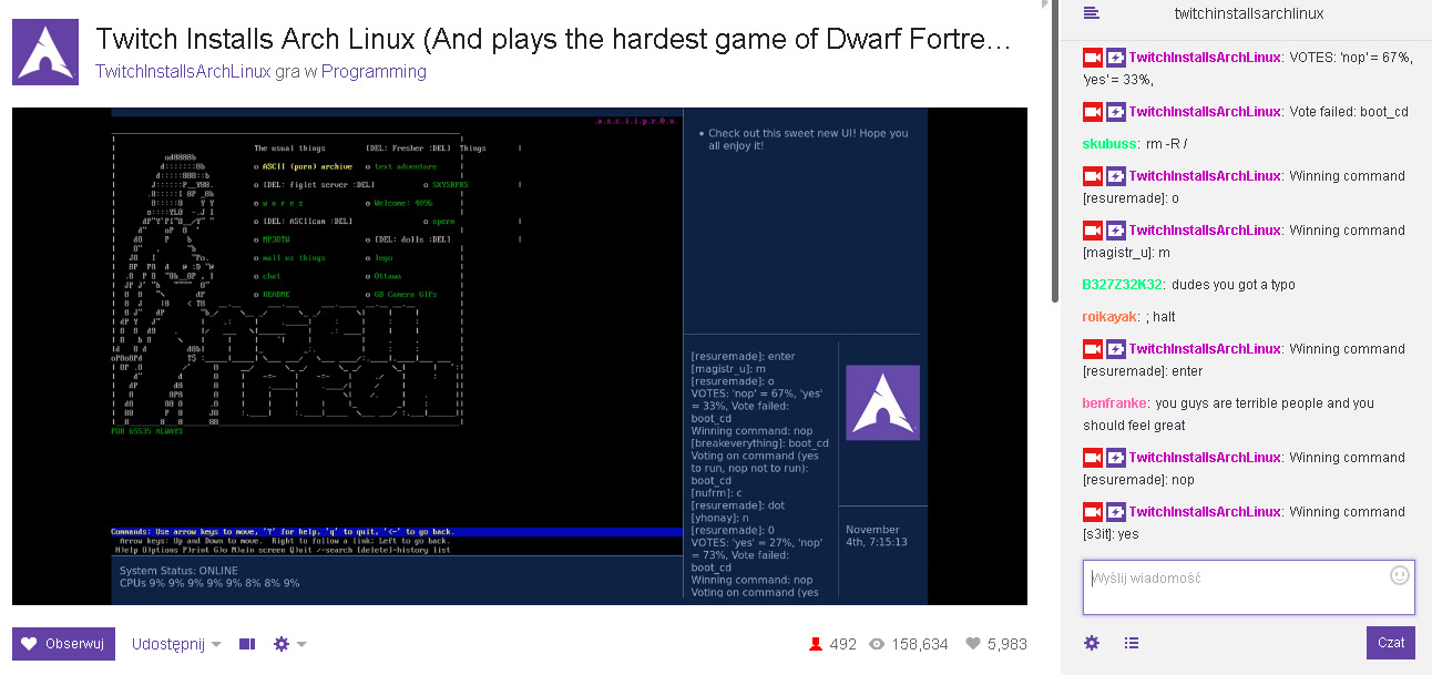 Неделя установки Arch Linux на Twitch - 17