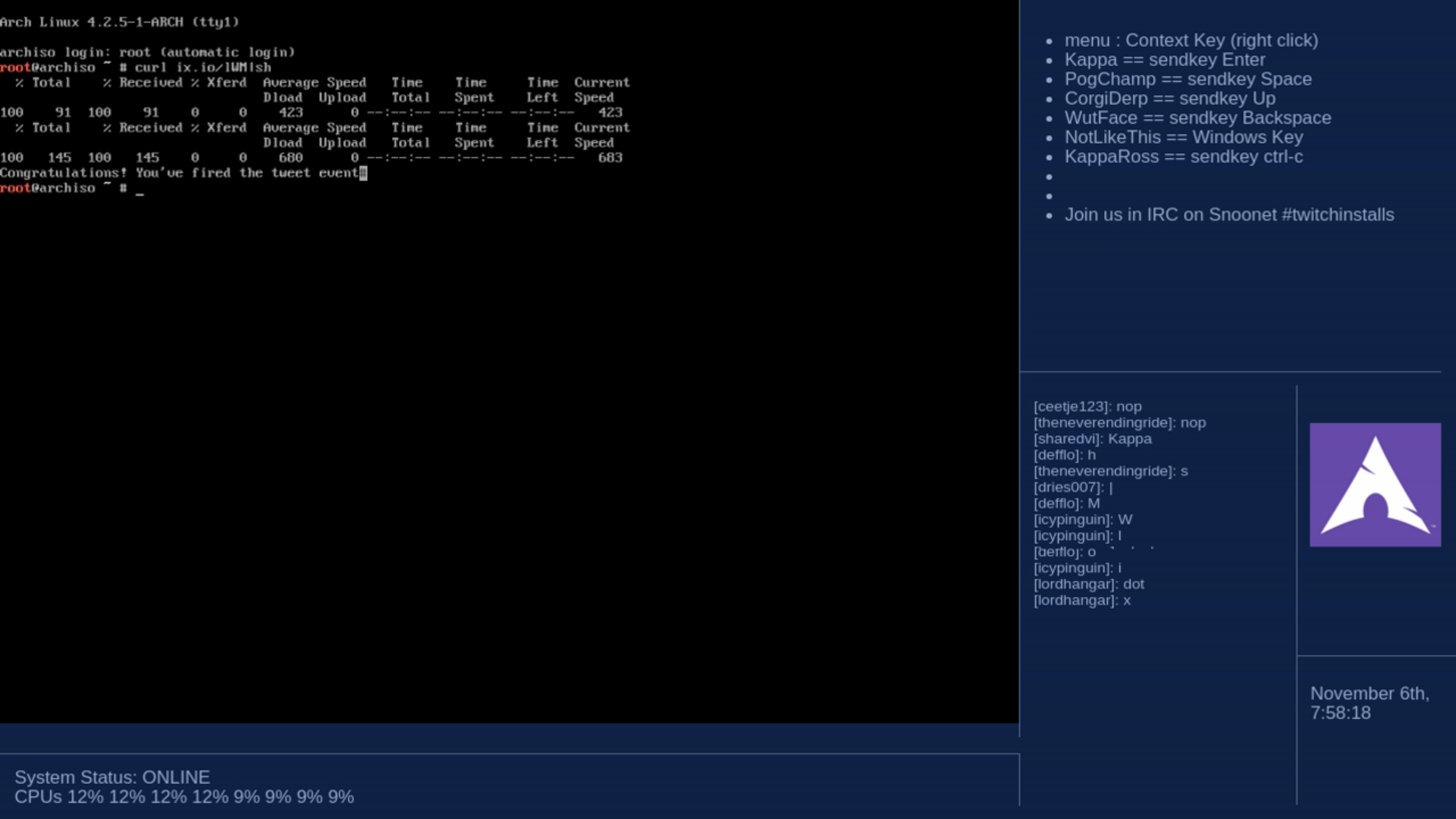 Неделя установки Arch Linux на Twitch - 26