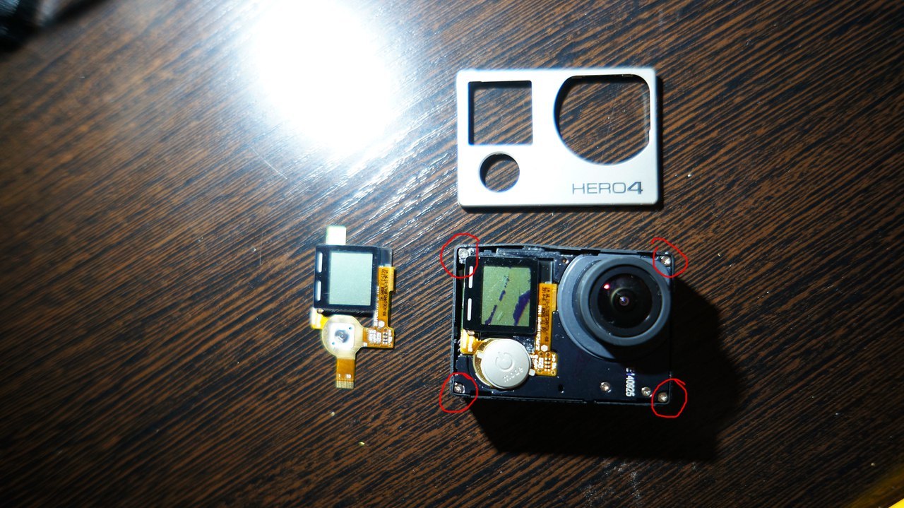 Замена переднего LCD дисплея GoPro 4 black - 4