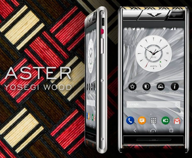 Смартфон Vertu Aster Yosegi Wood в деревянном корпусе будет выпущен тиражом в 50 экземпляров