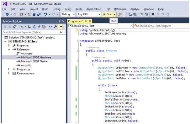 Запуск .Net Micro Framework 4.4 на STM32F4Discovery - 32