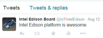 Практическая работа с Intel IoT Developer Kit, Intel XDK, Edison, облаками и Твиттером - 20