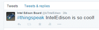 Практическая работа с Intel IoT Developer Kit, Intel XDK, Edison, облаками и Твиттером - 23