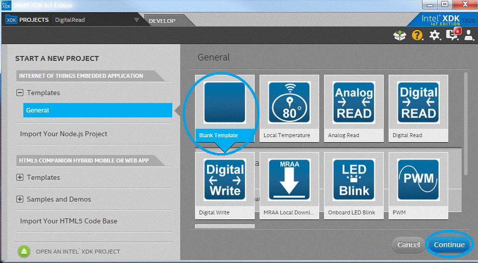 Практическая работа с Intel IoT Developer Kit, Intel XDK, Edison, облаками и Твиттером - 7