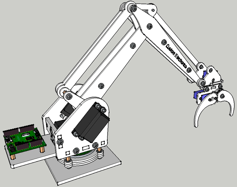 Настольная робо-рука манипулятор из оргстекла на сервоприводах своими руками или реверс-инжиниринг uArm - 10