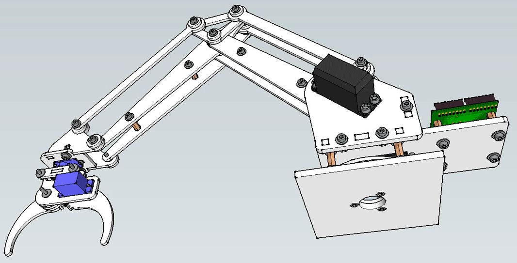 Настольная робо-рука манипулятор из оргстекла на сервоприводах своими руками или реверс-инжиниринг uArm - 11