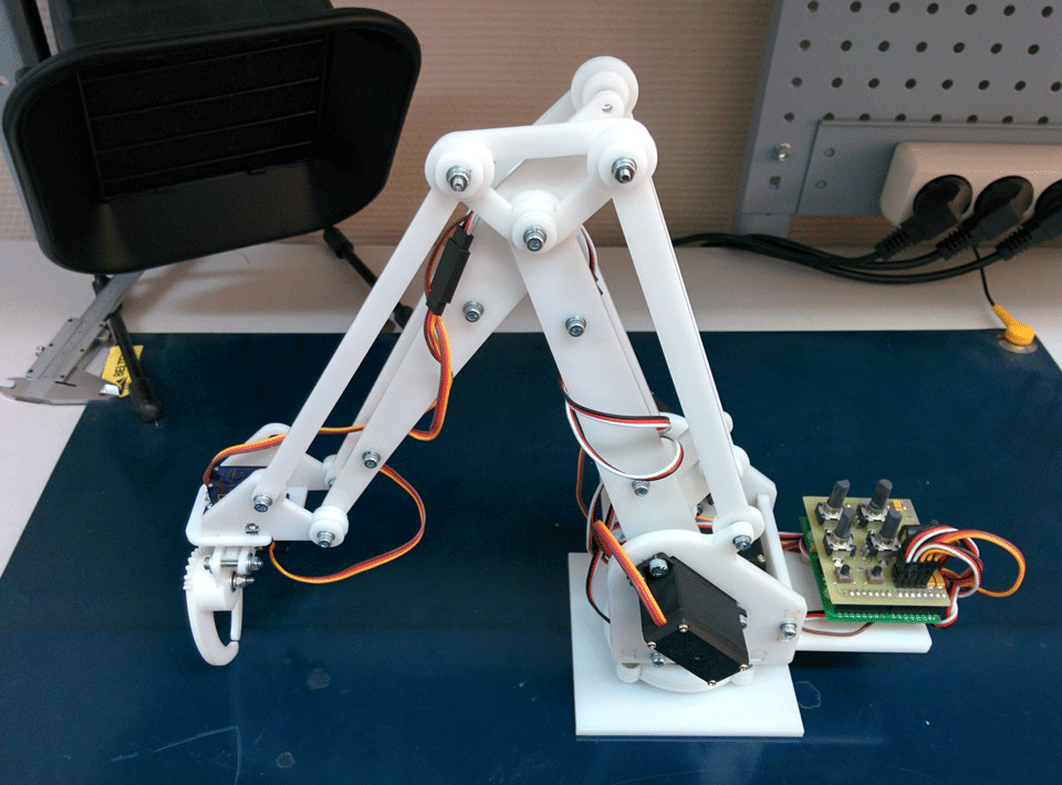 Настольная робо-рука манипулятор из оргстекла на сервоприводах своими руками или реверс-инжиниринг uArm - 4