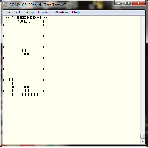 Тетрис на микроконтроллере в Tera Term - 1