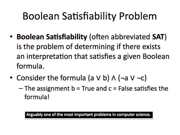 Открытая лекция: задача выполнимости булевых формул - 1 image