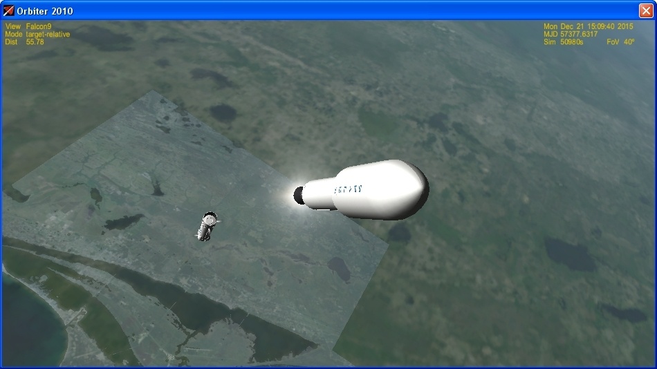 Летим и садимся вместе с Falcon 9R - 10