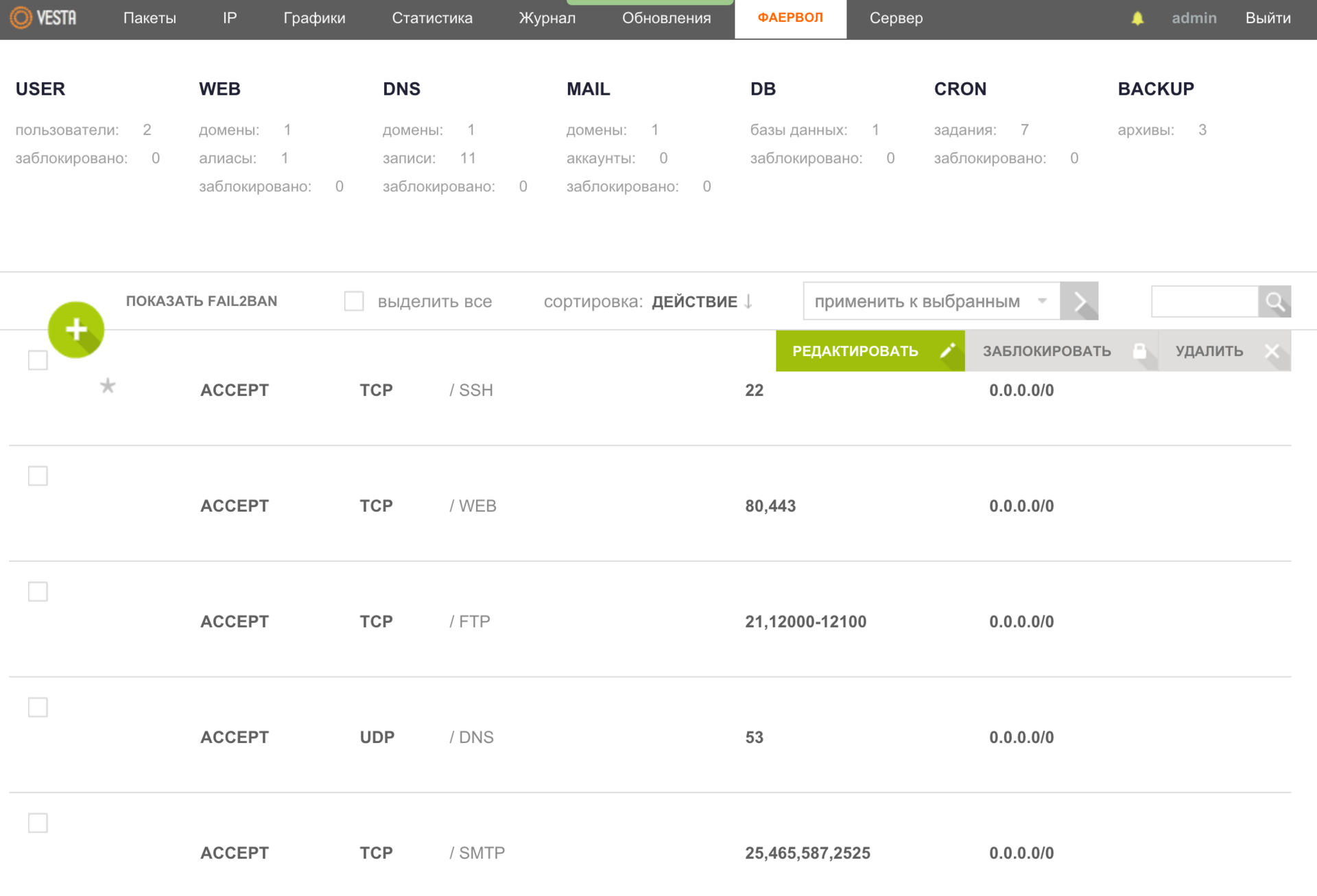 Бесплатные панели управления хостингом. Богиня Vesta - 22 Бесплатные панели управления хостингом. Богиня Vesta - 22
