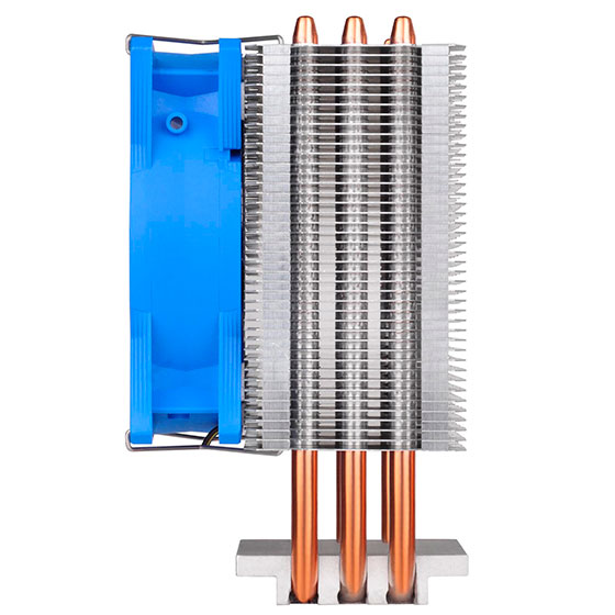 Конструкция процессорного охладителя SilverStone Argon AR08 включает три тепловые трубки диаметром 6 мм