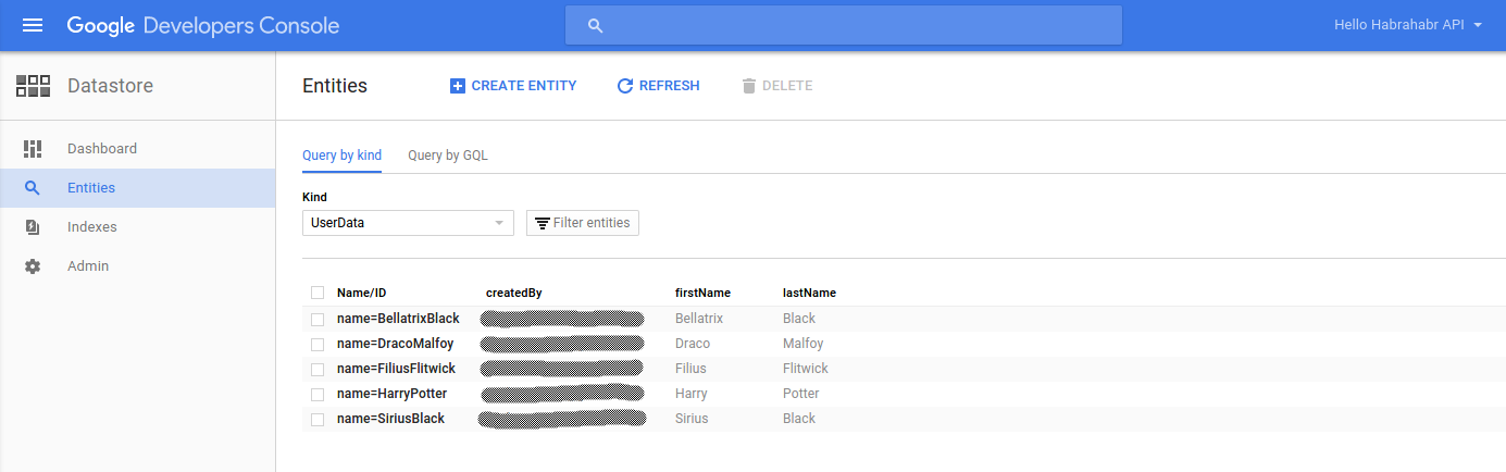Работа с базой данных в Google App Engine-Google Cloud Endpoints на Java: фреймворк Objectify - 2 Работа с базой данных в Google App Engine-Google Cloud Endpoints на Java: фреймворк Objectify - 2