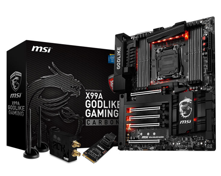 Плата MSI X99A Godlike Gaming Carbon поддерживает процессоры Intel Core i7 Extreme Edition в исполнении LGA 2011-3