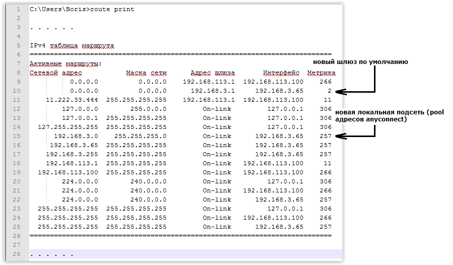 AnyСonnect и пересечение адресных пространств - 3