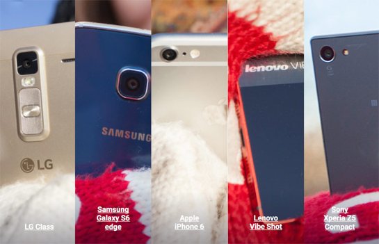 iPhone 6 против Galaxy S6 edge, Xperia Z5 Compact и Lenovo Vibe Shot: тест на устойчивость к морозам