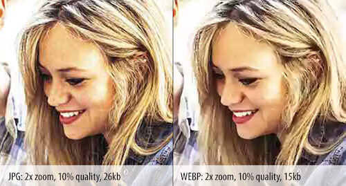 Используем WebP сегодня - 3 Difference in zoomed-in quality between JPEG and WebP