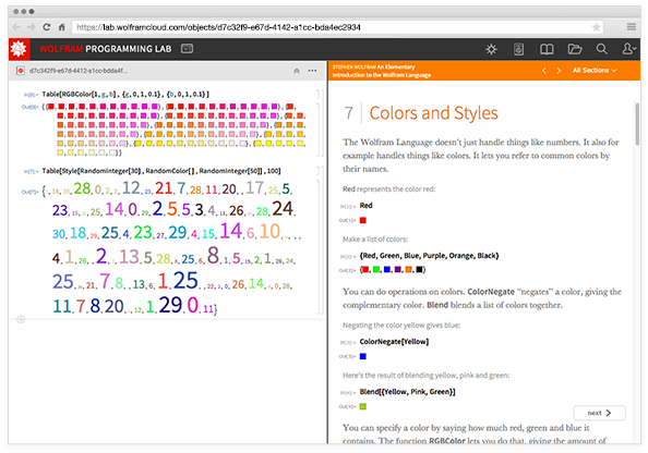 Представляем бесплатную лабораторию программирования Wolfram Programming Lab для изучения языка Wolfram Language - 3