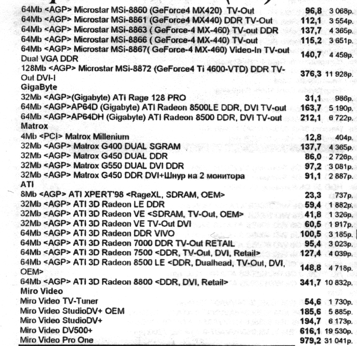 Минутка ностальгии: цены на компьютеры и комплектующие от 2002 года - 28