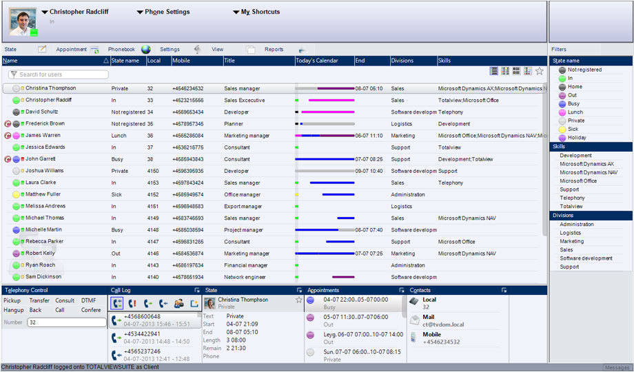 TotalView расширяет возможность контроля статусов для IP АТС 3CX Phone System - 2