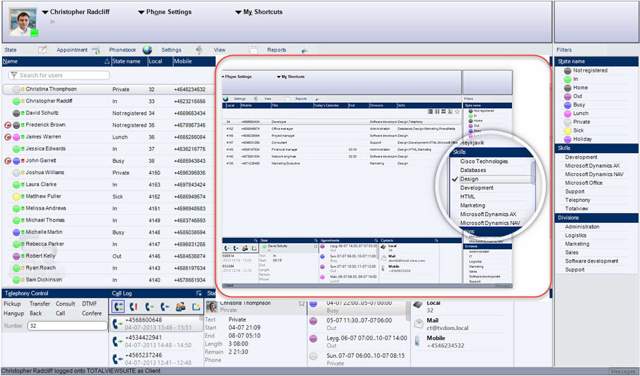 TotalView расширяет возможность контроля статусов для IP АТС 3CX Phone System - 4