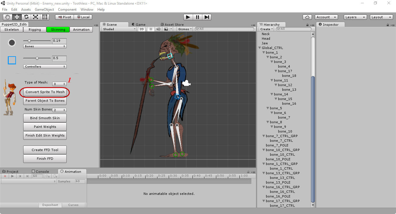 Скелетная 2D-анимация в Unity с помощью плагина Puppet2D - 13