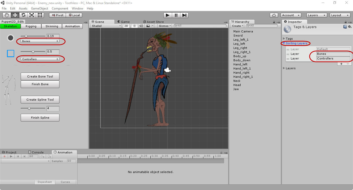 Скелетная 2D-анимация в Unity с помощью плагина Puppet2D - 5