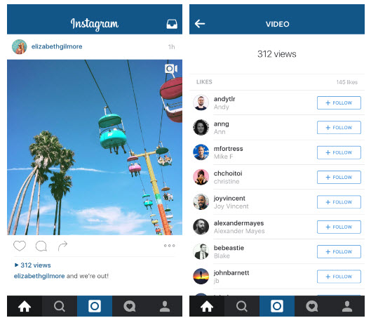 В Instagram добавят счетчик количества просмотров видеороликов