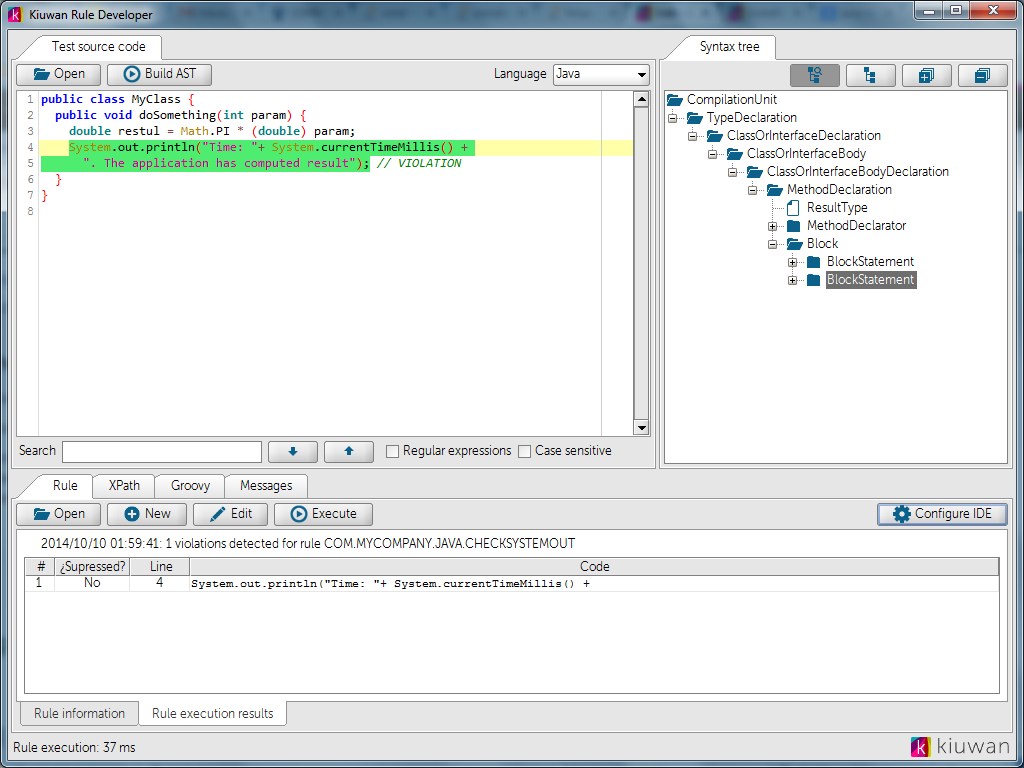 Написание кастомных правил для анализатора кода Kiuwan - 8 Написание кастомных правил для анализатора кода Kiuwan - 8