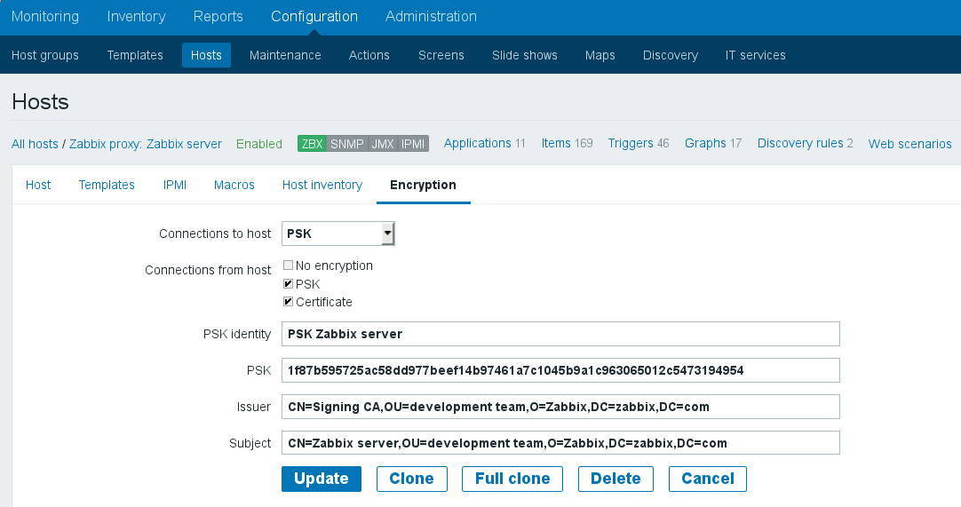 Zabbix 3.0: Шифрование - 2