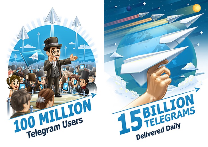 Telegram: 100 млн активных пользователей и 15 млрд ежедневных сообщений