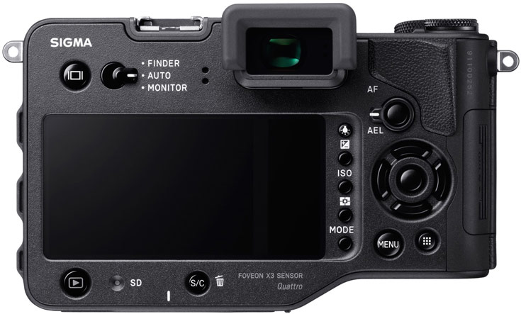 В камере Sigma sd Quattro установлен датчик формата APS-C, в камере Sigma sd Quattro H — формата APS-H