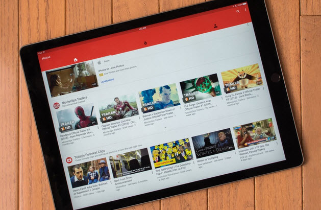 Приложение YouTube для iPad Pro, наконец, обзавелось поддержкой родного разрешения планшета