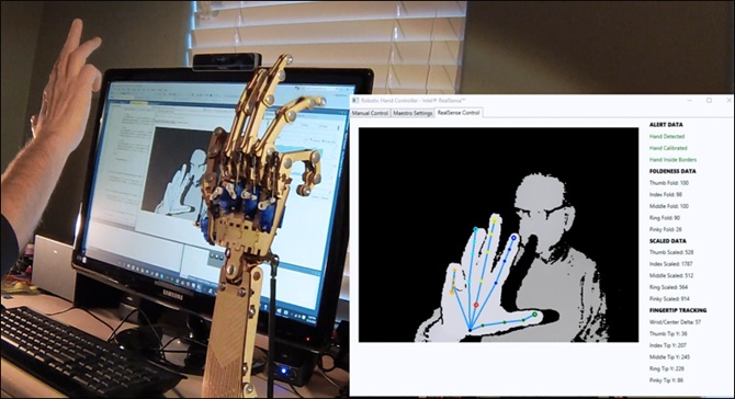 Управление роботизированной рукой с помощью камер Intel RealSense - 1 Управление роботизированной рукой с помощью камер Intel RealSense - 1