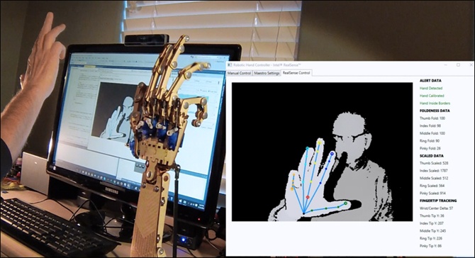 Управление роботизированной рукой с помощью камер Intel RealSense - 1