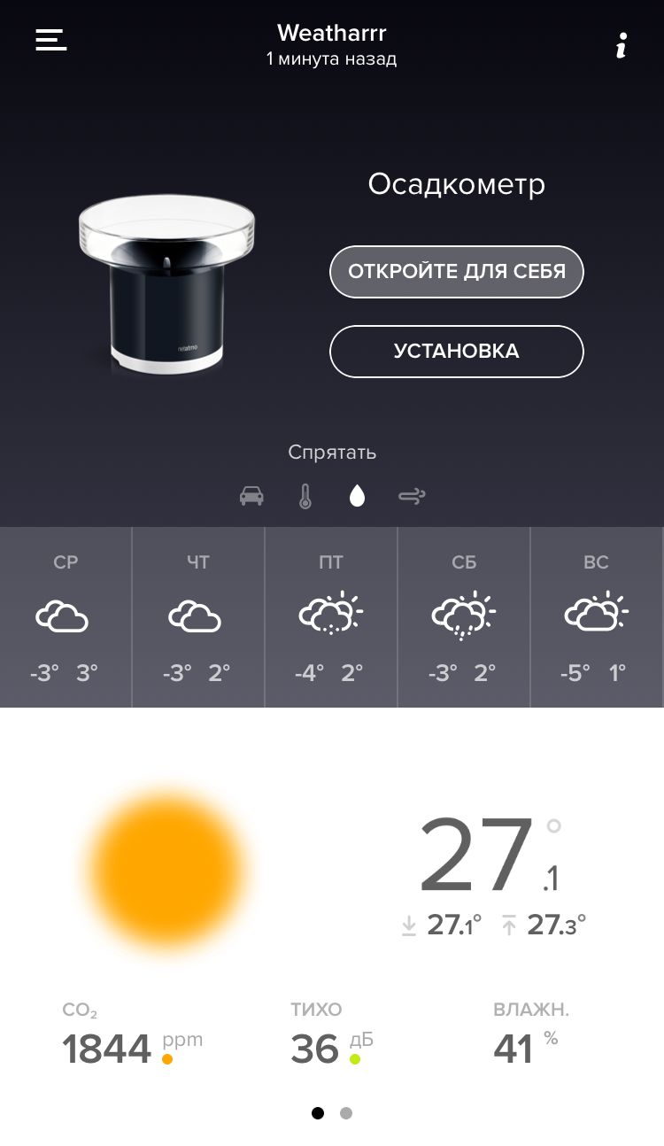 Netatmo Urban Weather Station. Первая полезная метеостанция - 27