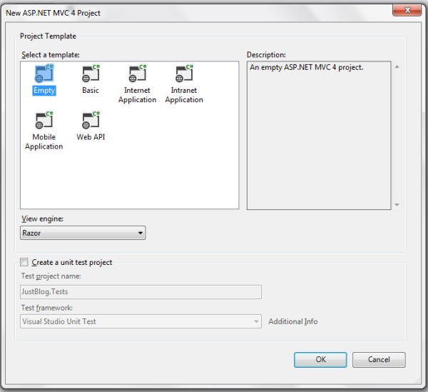 Как написать простой блог с помощью Asp .Net MVC, Nhibernate и Nineject.Часть 1 - 3 Как написать простой блог с помощью Asp .Net MVC, Nhibernate и Nineject.Часть 1 - 3