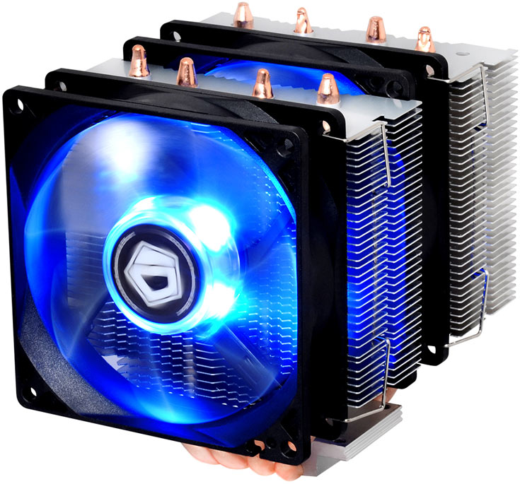 Конструкция ID-Cooling SE-904 Twin включает четыре тепловые трубки