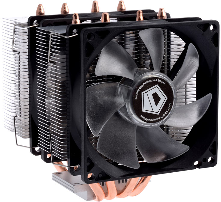 Конструкция ID-Cooling SE-904 Twin включает четыре тепловые трубки