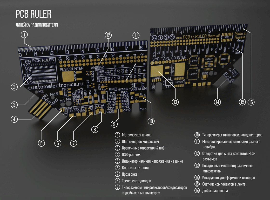 PCB Ruler. Линейка радиолюбителя и краудфандинг во Вконтакте - 7