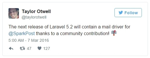 Что нового ждет нас в Laravel 5.2.23 - 2