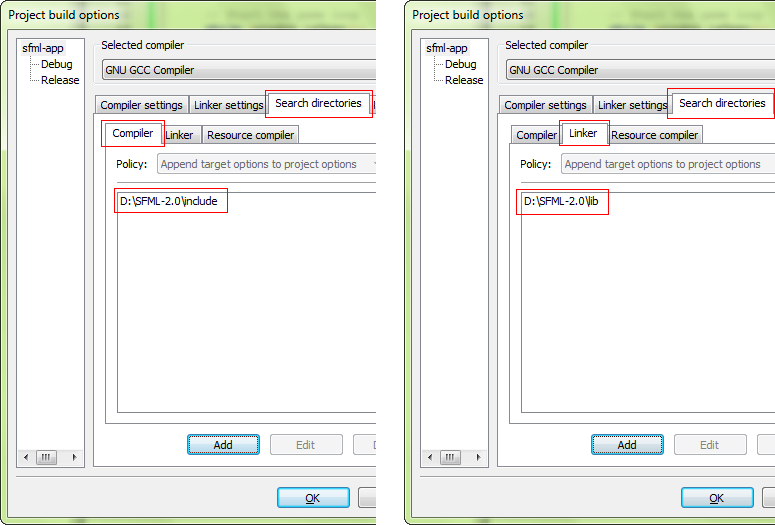 SFML и Code::Blocks (MinGW) - 2