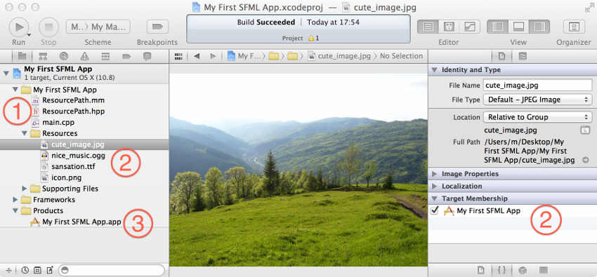 SFML и Xcode (Mac OS X) - 4