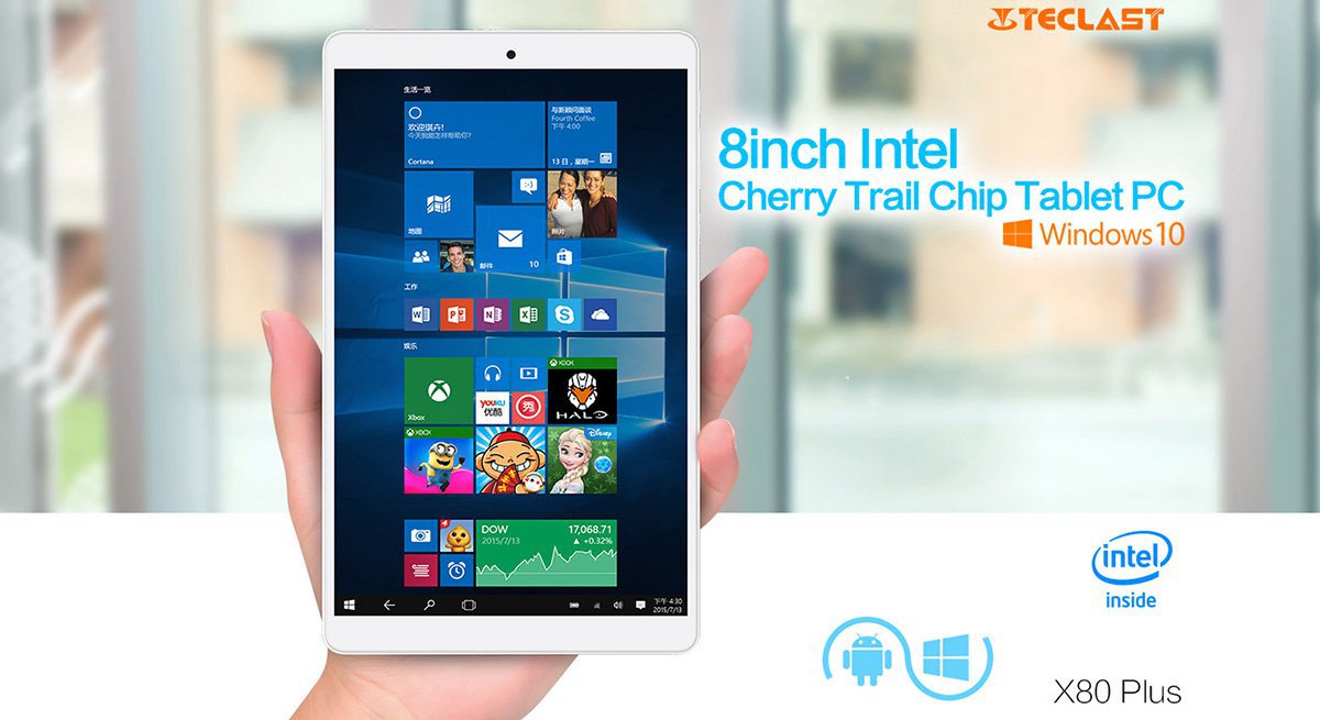 Планшет Teclast X80 Plus с Windows 10 и Android 5.1 стоит чуть более $90