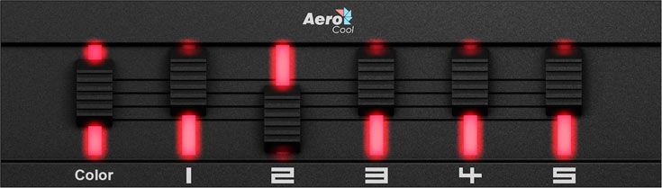 В подсветке Aerocool F5XT используются трехцветные светодиоды