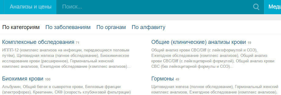 Лабораторный бизнес под микроскопом - 4 Каталог анализов LAB4U
