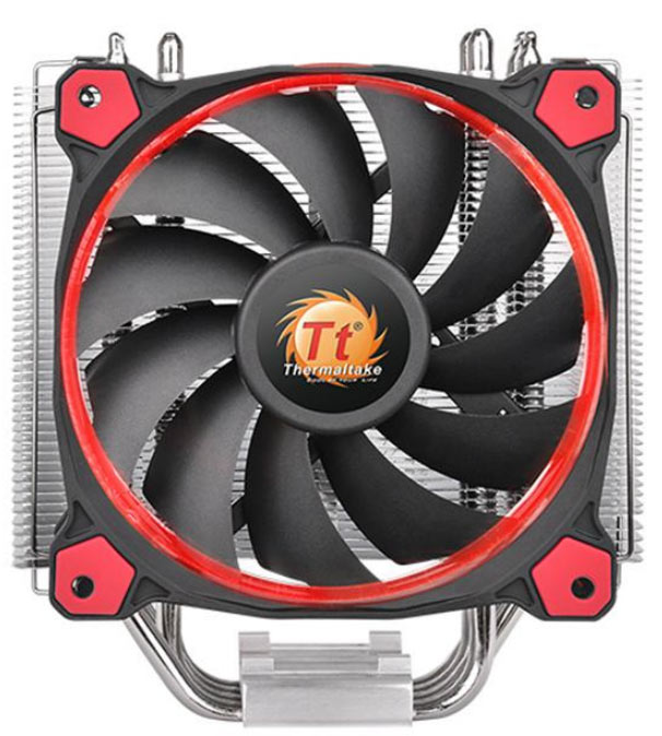 Габариты охладителя Thermaltake Riing Silent 12 равны 159 х 140 x 74 мм