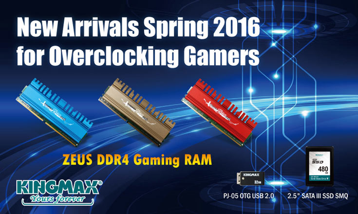 Весеннее обновление каталога Kingmax также включает модули памяти Zeus DDR3